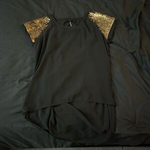 Black and Gold Women's Top